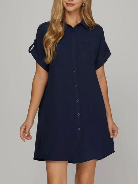 Indigo Ease Dress in Navy