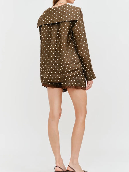 On The Spot Blouse in Brown