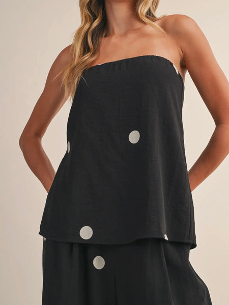 Split The Bill Set in Black Polka Dot
