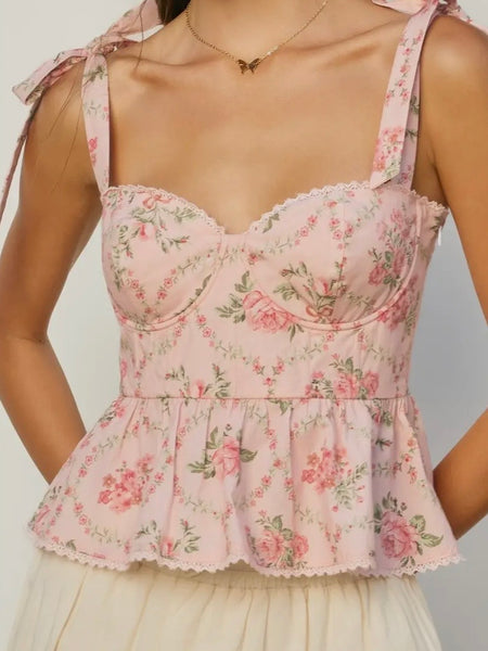 Charmed, I'm Sure Corset in Blush Garden