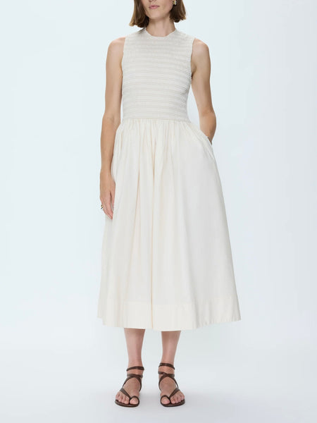 Gladys Dress in Oyster Shell