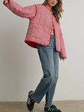 Quincy Quilted Puffer in Red