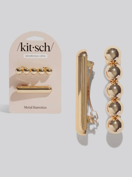 Gold Metal Barrettes