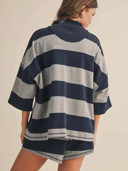 Take A Break Stripe Set in Navy Combo