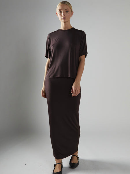 Just A Piece Tee in Bitter Chocolate