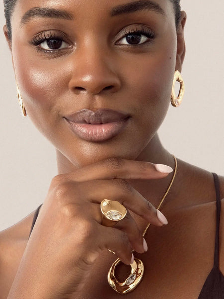 Liquid Crystal Statement Ring