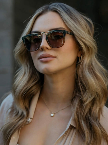 Demi Sunnies in Desert Sage & Brown