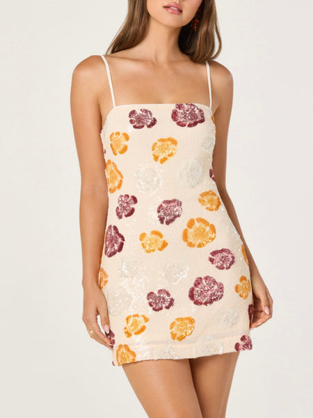 Abelia Dress in Ivory Multi Floral