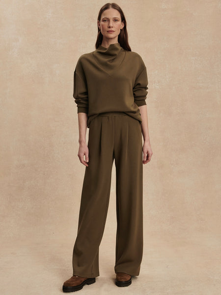 The Extra Wide Leg Pant 29.5 in Military Olive