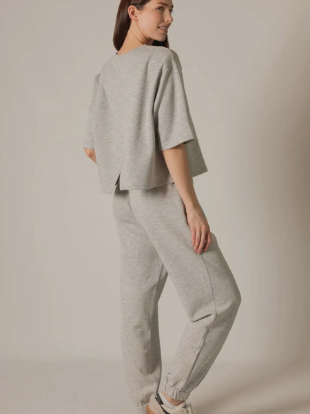 Hazel Overlap Back Top in Grey