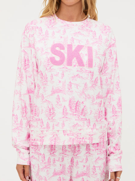 Cassia Top in Powder Pink Toile