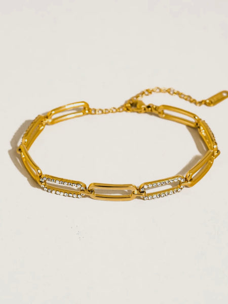 Evasion Glam Rhinestone Chain Bracelet