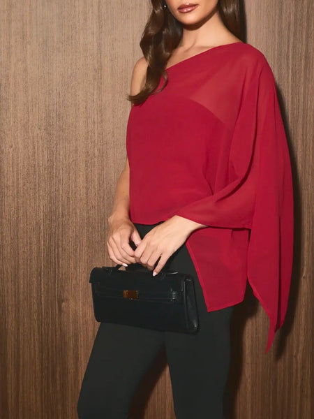 On The Other Hand Blouse in Crimson