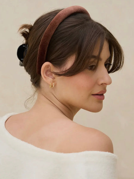 Black & Chocolate Satin & Velvet Headbands