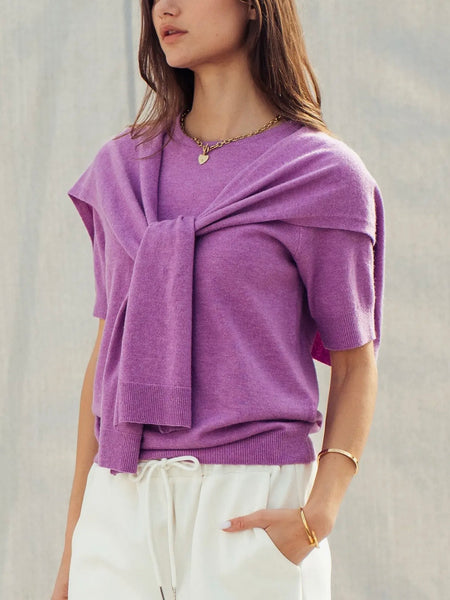 Tied Together Sweater in Lavender
