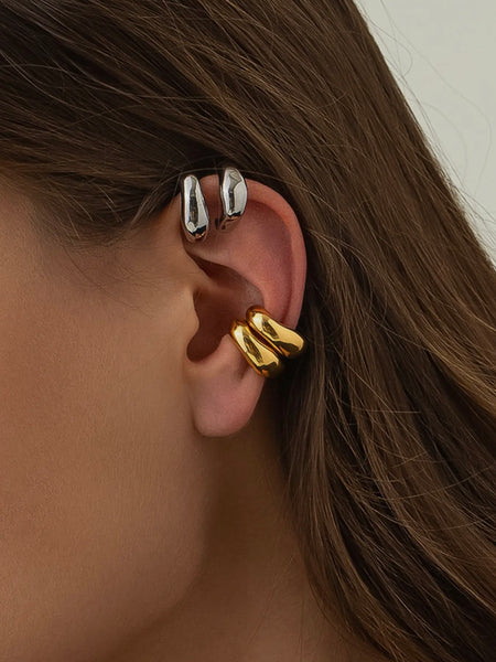 Bronte Chunky Ear Cuff in Silver