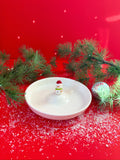 Holiday Stoneware Dish in Snowman