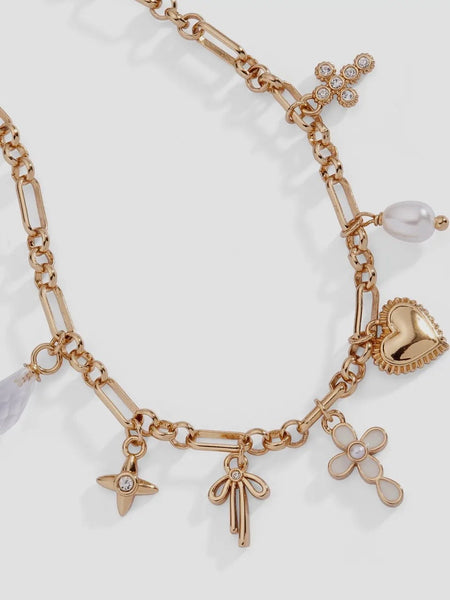 Coquette Christian Charm Necklace