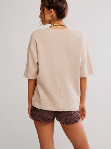Margot Sweater Tee in Pearl Melange