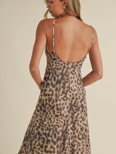 Leopard Lady Dress in Brown