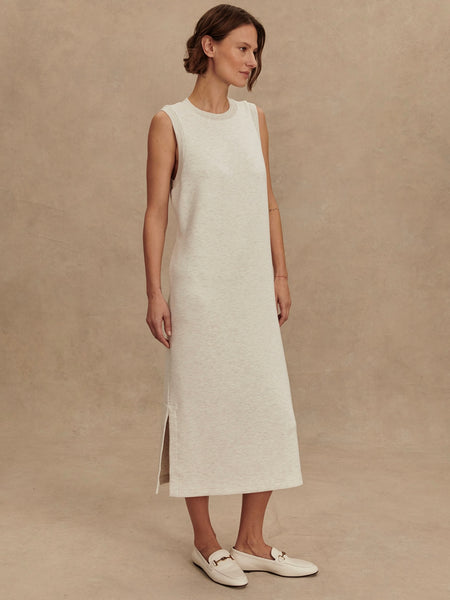 Beatrice Midi Dress in Ivory Marl
