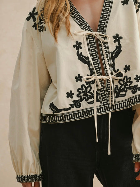 Must Be Monday Top in Ecru