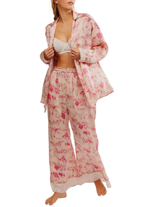 Dreamy Days Pajama Set in Tea Combo