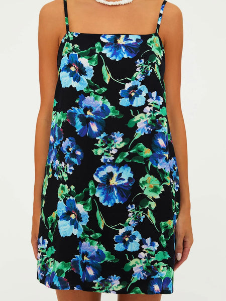 Tayla Dress in Black Pansy