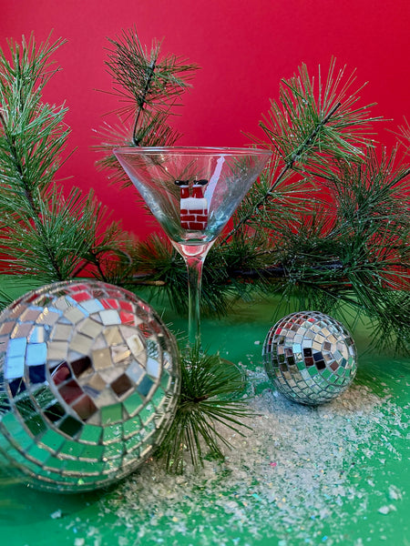 Holiday Icon Martini Glass in Chimney