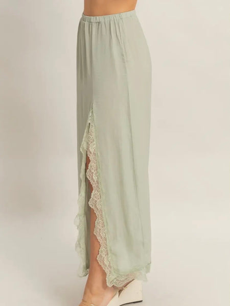 Walk In The Park Skirt in Sage