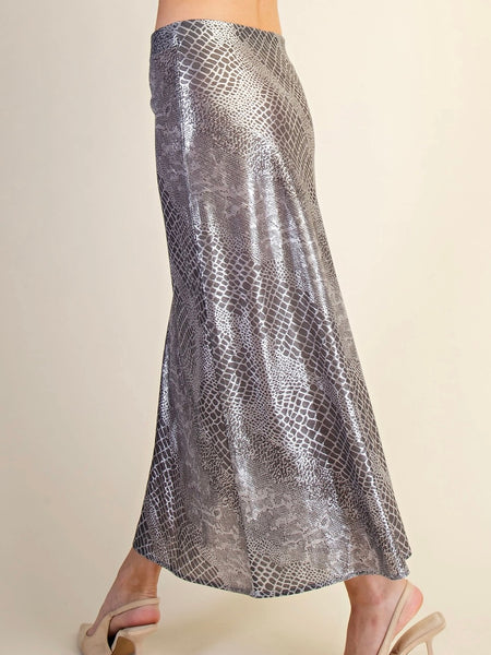Party Animal Metallic Skirt in Silver