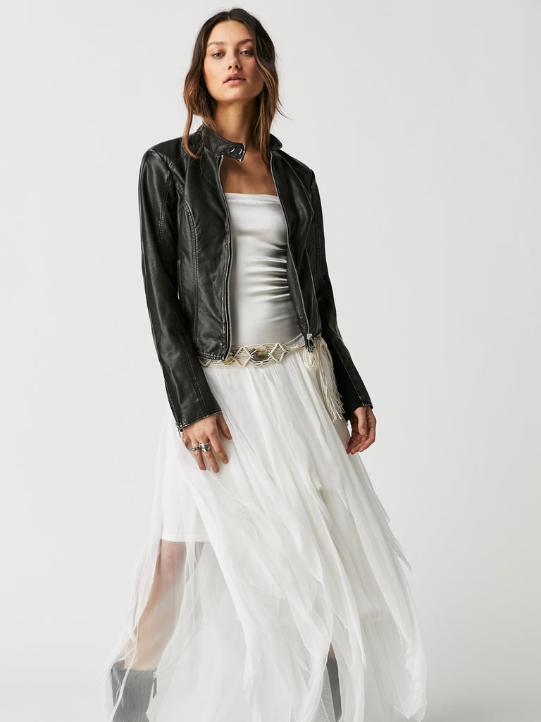 Max Vegan Moto Jacket in Black