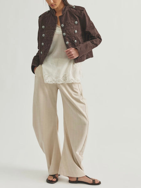 Ryland Band Jacket in Double Espresso