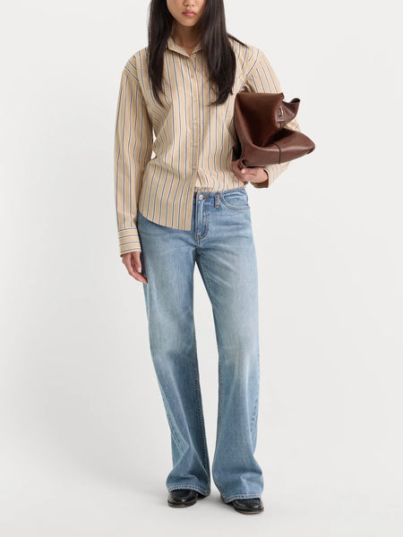 The Poplin Easy Shirt in Dune Stripe
