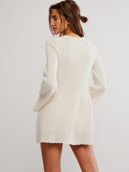 Bali Old Flame Sweater Dress in Ivory