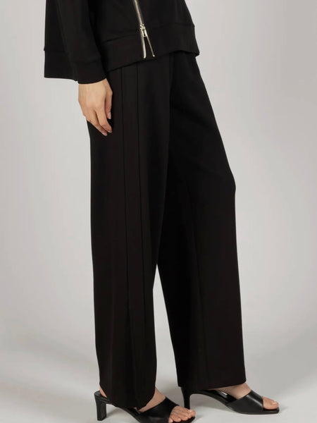 Tru Side Binding Wide Leg Pants in Black