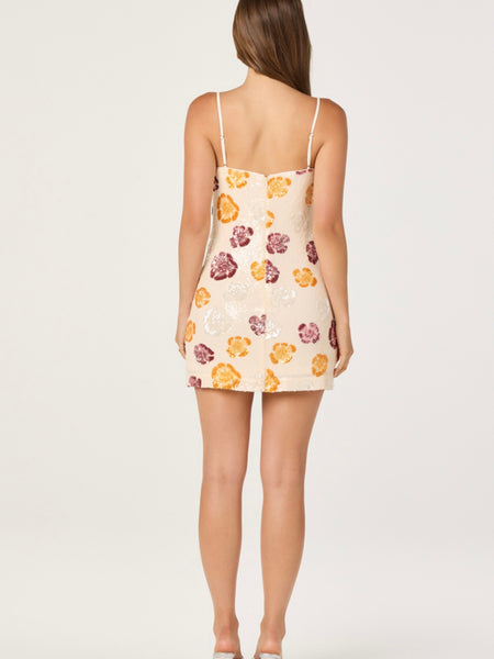 Abelia Dress in Ivory Multi Floral