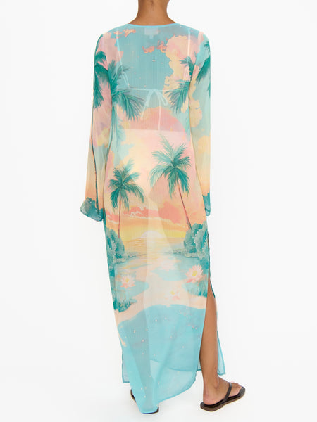 Staycation Coverup in Sunset Cove Chiffon