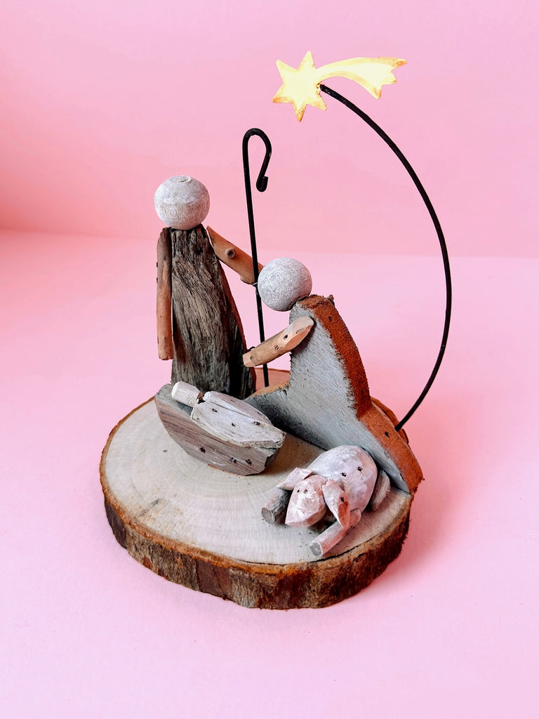 Driftwood Nativity Scene