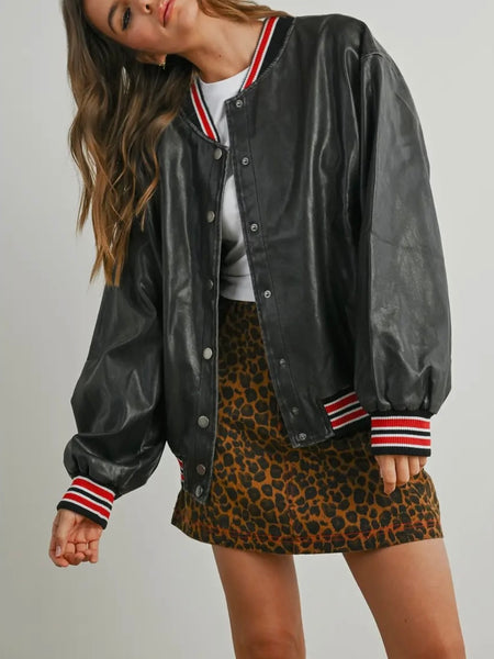 End Game Bomber in Black & Red