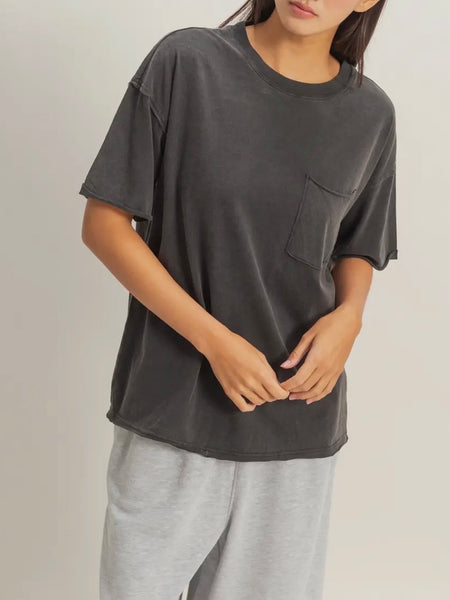 Pockets Please Tee in Black