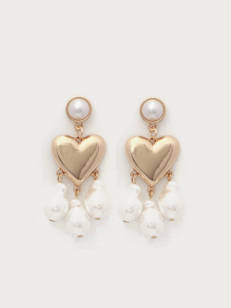 Hearts Afire Earrings in Fuchsia