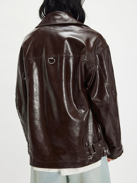 Sloane Vegan Jacket in Chocolate