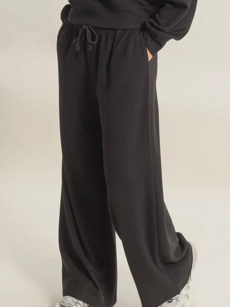 Rib, Laugh, Love Pants in Black