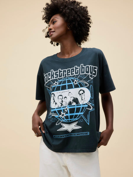 Backstreet Boys Into The Millennium Merch Tee in Vintage Black