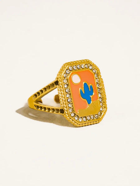 Lulora Statement Ring in Orange