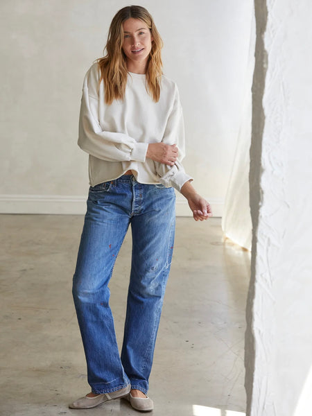 Zayne French Terry Pullover in Sugar