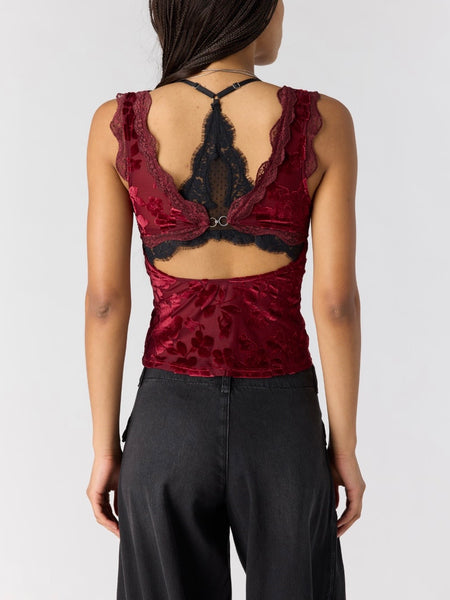 Loved You First Cami in Cabernet