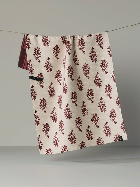 Festive Cranberry Luxe Kitchen Towel