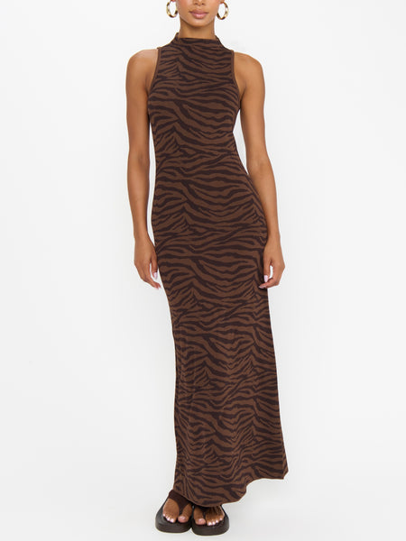 Shauna Maxi Dress in Wild Tiger Knit